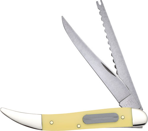CASE KNIVES YELLOW SYNTHETIC - SMOOTH FISHING KNIFE