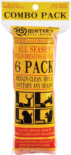 HS FIELD DRESSING GLOVES - 6 PACK COMBO SHOULDER/WRIST