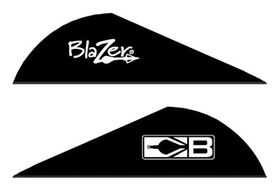 BOHNING BLAZER VANES - 2" SOLID BLACK 36PK