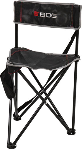 BOG GROUND BLIND TRIPOD CHAIR - BLACK/GREY W/CARRY STRAP