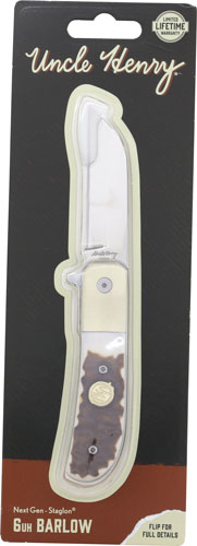 UNCLE HENRY KNIFE NEXT GEN - STAGLON 2.7" FOLDER WHARNCLIFE