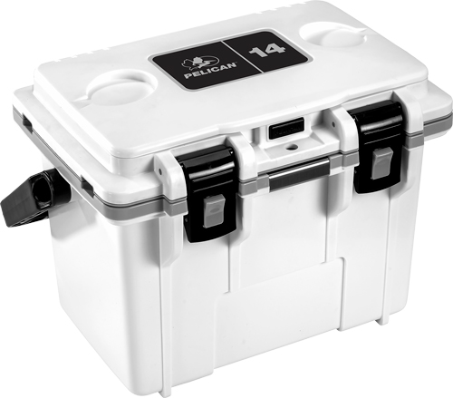 PELICAN COOLERS IM 14 QUART - WHITE/GRAY W/DRY STORAGE