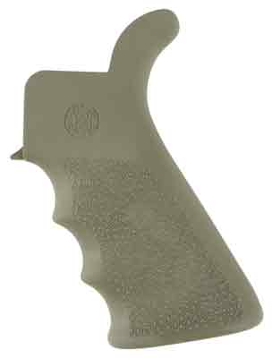 HOGUE AR-15 BEAVERTAIL GRIP - W/FINGER GROOVES OD GREEN