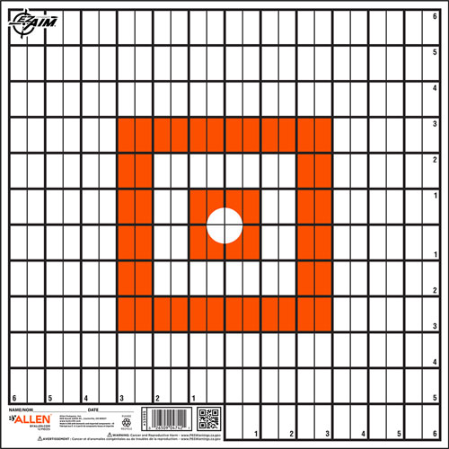 ALLEN EZ AIM PAPER GRID TARGET - 12-PK 12"X12"