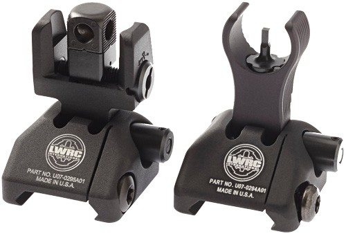 LWRC SIGHT SET FOLDING - SKIRMISH BUIS BLACK PICATINNY