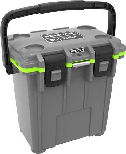 PELICAN COOLERS IM 20 QUART - ELITE DKGRAY/GREEN LEG CUT OUT