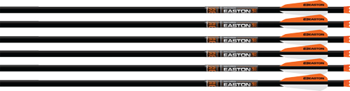 EASTON XBOW BOLT 9MM CARBON - 22" W/3" VANES HALF MOON 6-PK