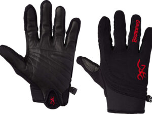 BROWNING ACE SHOOTING GLOVES - SMALL BLACK/RED TRIM