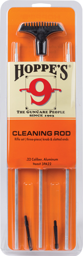 HOPPES ALUMINUM CLEANING ROD - 3-PC .22 CALIBER