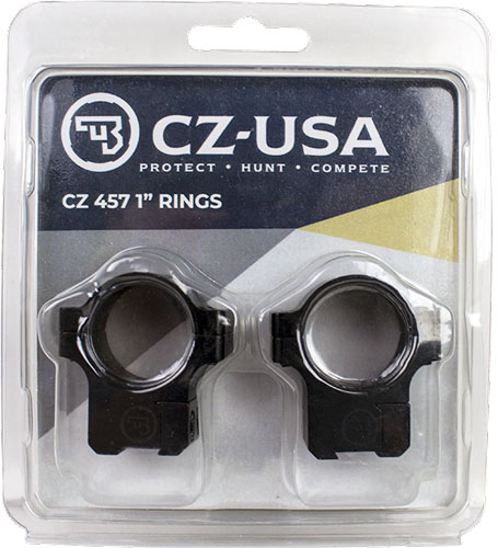 CZ 457 1" ALUMINUM SCOPE RINGS - 11MM DOVETAIL MATTE BLACK