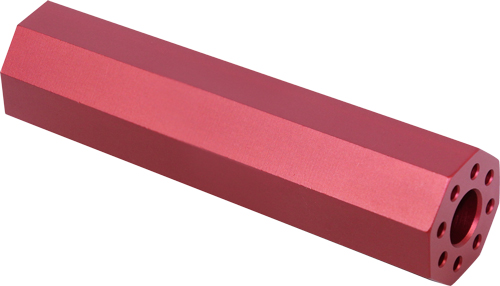 GUNTEC AR15 FAKE SUPPRESSOR - 4.5" 1/2X28 THREADS RED