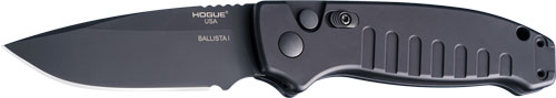 HOGUE BALLISTA-I BUTTON AUTO - DROP POINT BLADE MATTE BLK 3.5