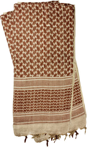 RED ROCK SHEMAGH HEAD WRAP - TAN/BROWN