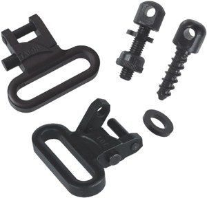 TOC TALON 1" SWIVELS & SCREW - SET QUICK RELEASE STEEL BLACK
