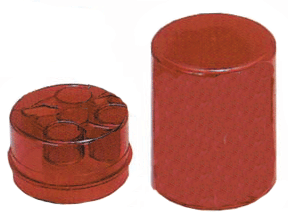 LEE DIE STORAGE BOX FOR 3 DIES - ROUND STYLE RED PLASTIC