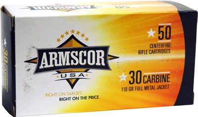 ARMSCOR 30 CARBINE 110GR FMJ - 50RD 20BX/CS