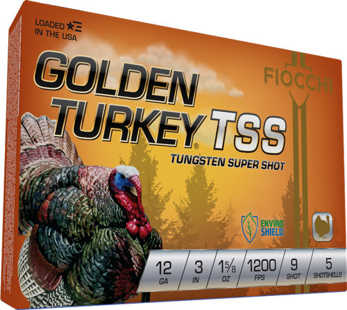 FIOCCHI GOLDEN TURKEY TSS 12GA - 3" 1-5/8OZ #9 5RD 10BX/CS