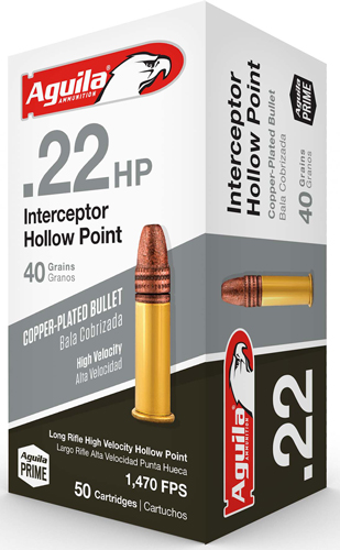AGUILA INTERCEPTOR 22LR 40GR - LEAD-HP 1000RD CASE LOT