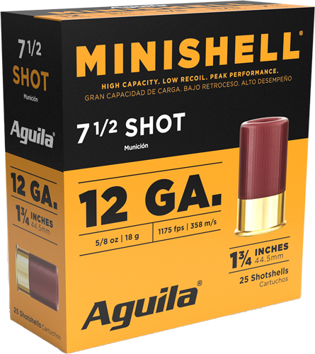 AGUILA MINI-SHELL 12GA 1.75" - 5/8OZ #7.5 25RD 10BX/CS