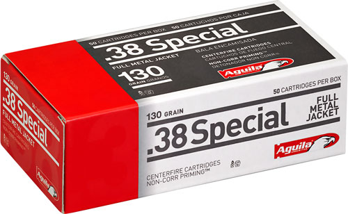 AGUILA 38 SPECIAL 130GR FMJ-RN - 50RD 20BX/CS