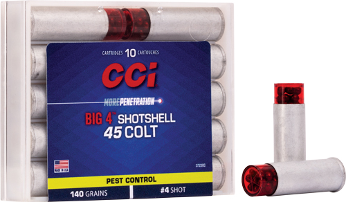 CCI SHOTSHELL 45 LC 150GR - #4 SHOT 10RD 20BX/CS