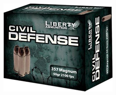 LIBERTY CIVIL DEFENSE 357 MAG - 50GR HP 20RD 10BX/CS