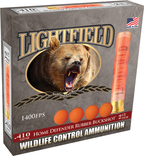 LIGHTFIELD 410 2.5" RUBBER - BUCK 4 PELLET 5RD 10BX/CS