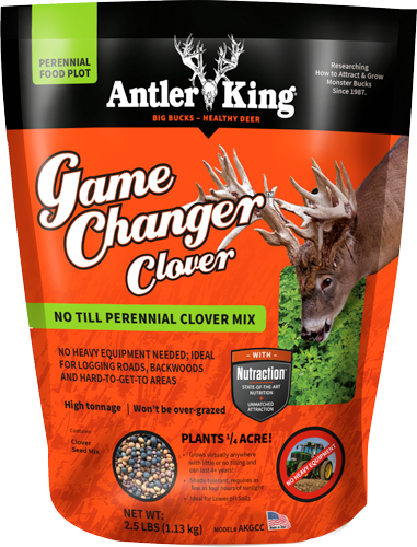 ANTLER KING GAME CHANGER - CLOVER 2.5# PERENIAL 1/4 ACRE