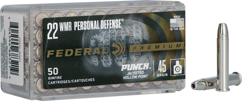 FEDERAL PUNCH 22WMR 45GR JHP - 50RD 60BX/CS