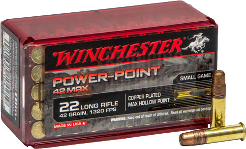WINCHESTER POWER POINT MAX - 22LR 42GR 50RD 40BX/CS