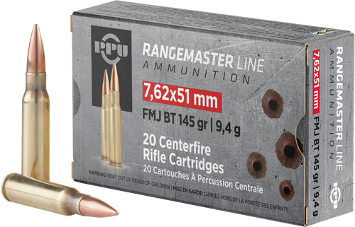 PPU 7.62X51 145GR FMJ BT - 20RD 25BX/CS