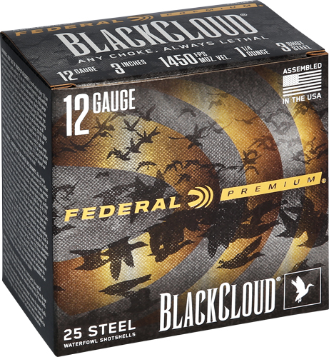 FEDERAL BLACK CLOUD 12GA 3" - 1-1/4OZ #3 1450FPS 25RD 10BX/C
