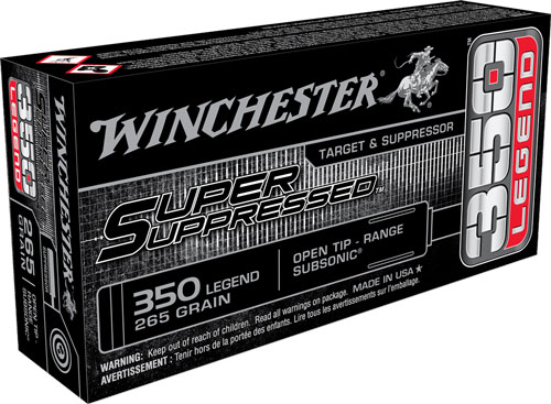 WINCHESTER SUPER SUPPRESS 350 - LEGEND 255GR FMJ 20RD 10BX/CS