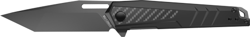 REAL AVID RAV-6 KNIFE ASSISTED - TANTO 3.4" BLADE BLACK ALUM.