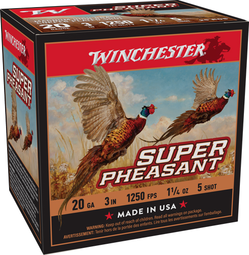 WINCHESTER SUPER PHEASANT 20GA - 1-1/4OZ #5 1250FPS 25RD 10BX/C