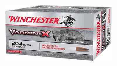 WINCHESTER VARMINT-X 204 RUGER - 32GR POLYMER TIP 20RD 10BX/CS