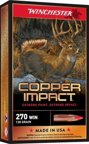 WINCHESTER COPPER IMPACT 270 - WIN XP 130GR 20RD 10BX/CS