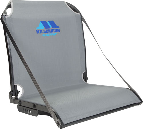 MILLENNIUM B100 BOAT SEAT WITH - ARM REST STRAPS GRAY