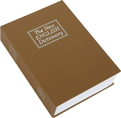 BULLDOG DIVERSION BOOK SAFE - BROWN 3 WHEEL COMBINATION LOCK