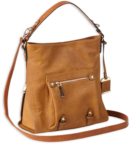 BULLDOG CONCEALED CARRY PURSE - HOBO ANNA COGNAC