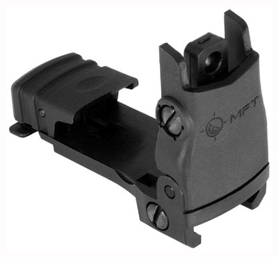 MFT REAR BACK UP POLYMER SIGHT - FLIP UP WINDAGE ADJUSTMENT