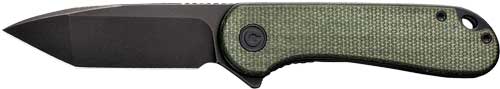 CIVIVI KNIFE ELEMENTUM 2.96" - GREEN MICARTA/BLACK D2 LNR LCK
