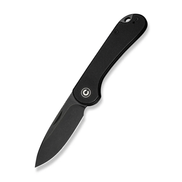 CIVIVI Elementum Slip Joint Knife Black G10 Handle (2.96"" Black Stonewashed 14C28N Blade) C18062AJ-1