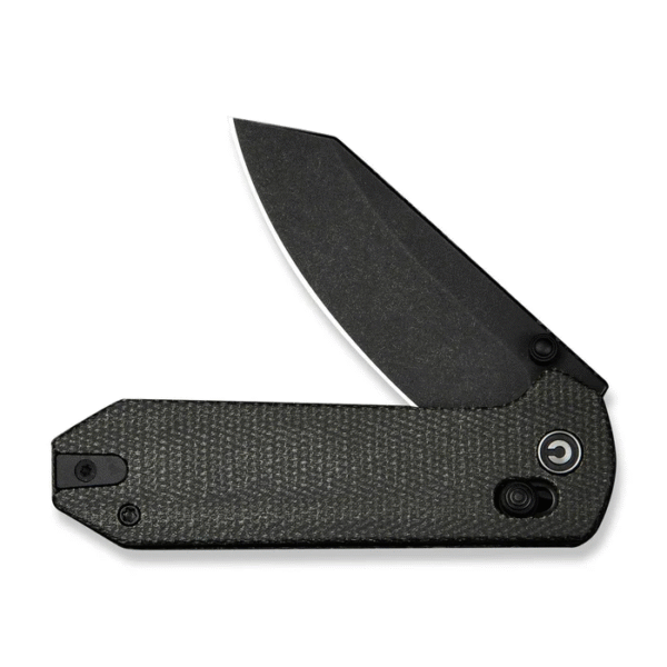 CIVIVI Yonder Thumb Stud & Crossbar Lock Knife Dark Green Canvas Micarta Handle