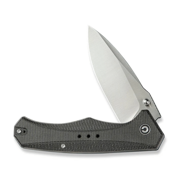 CIVIVI Photonix Flipper & Thumb Stud Knife Dark Green Canvas Micarta Handle (3.7"" Satin Finished 14C28N Blade) C23081B-3