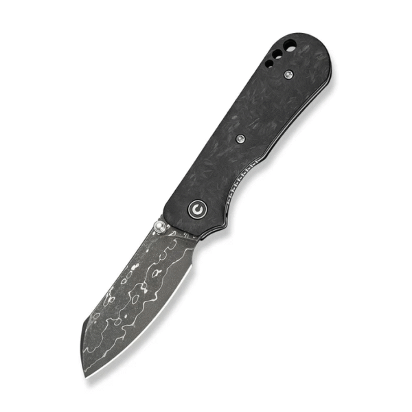 CIVIVI Crabby Thumb Stud Knife Shredded Carbon Fiber Handle