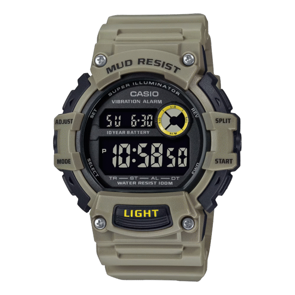 Mud-Resistant Digital Watch w/ Vibration Alarm