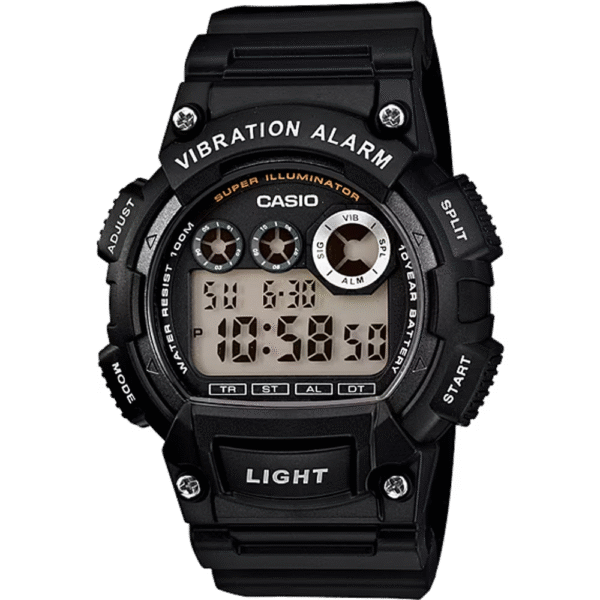 Classic Digital Watch w/ Vibration Alarm & Super Bright Backlight