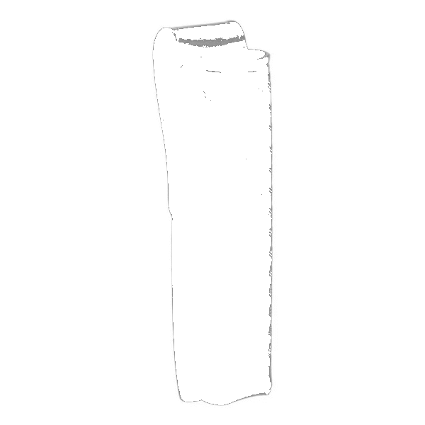 Long Plain Leather Baton Pouch