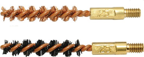 OTIS BORE BRUSH .243 2-PK - 1-NYLON 1-BRONZE 8-32 THREAD